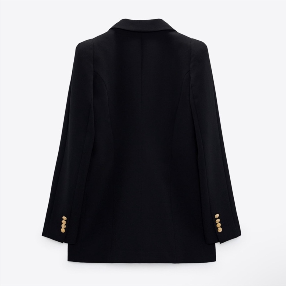 ZARA Double Breasted Shoulder
Pad Blazer - Picture 3 of 9